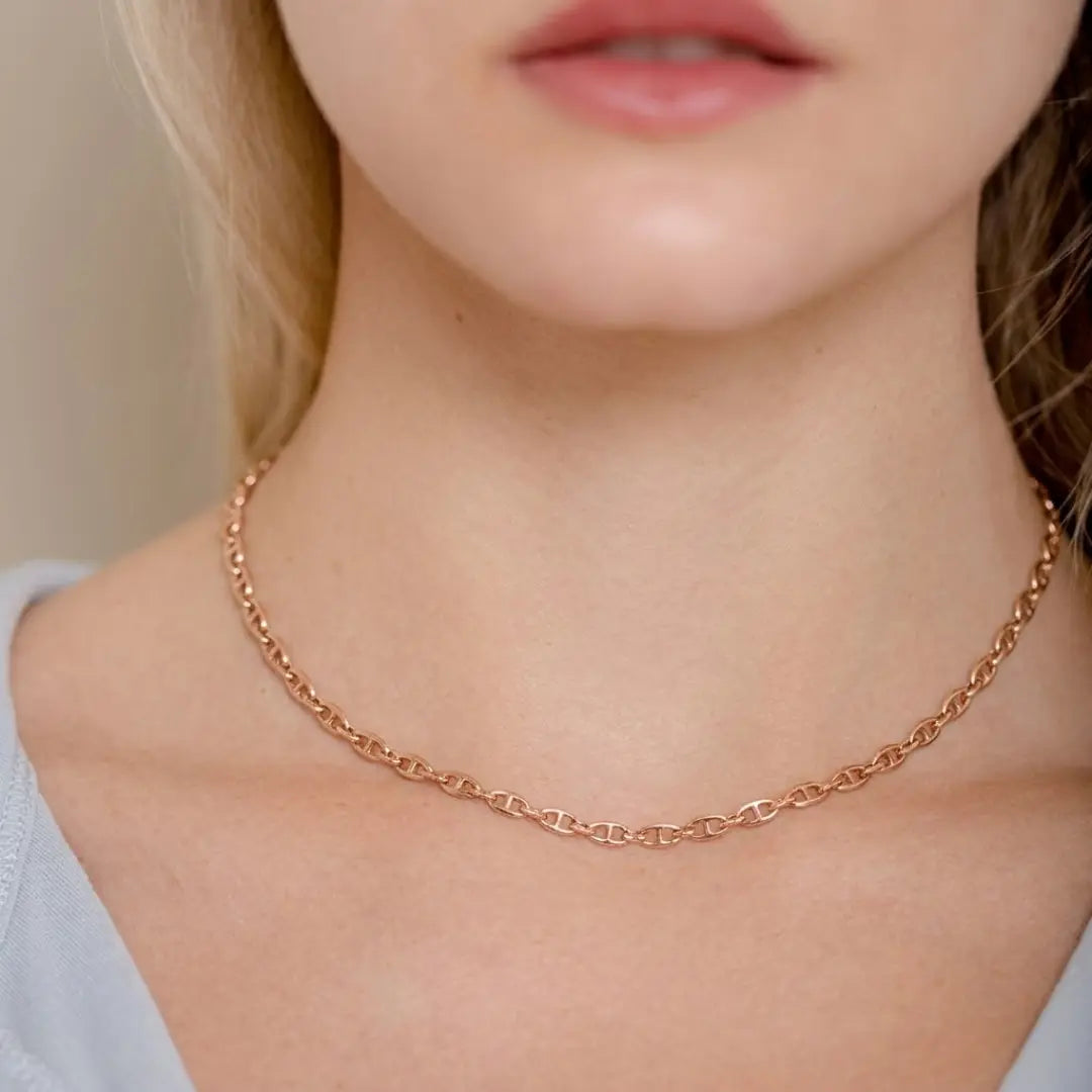 18K Rose Gold Chain 50xm x 3mm