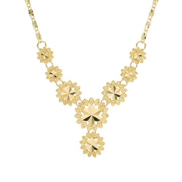 18K Gold Filled  Flower Necklace x 50cm