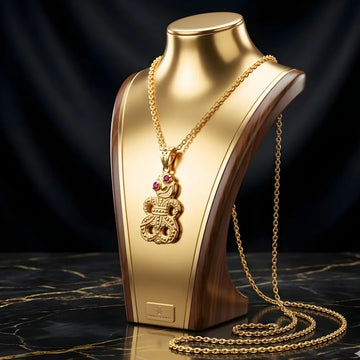 18K Gold Filled Maori TIKI Pendant Necklace