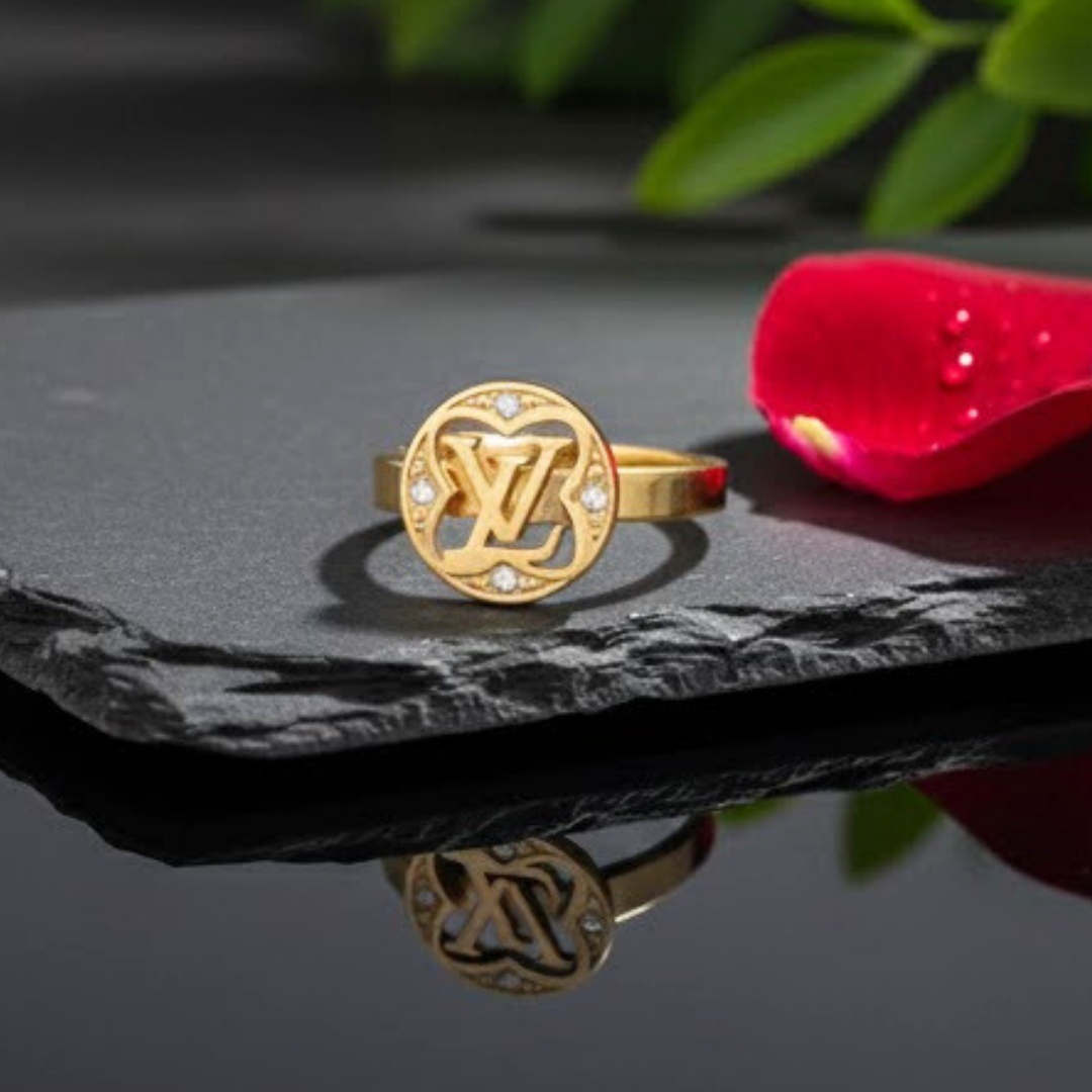 18K Gold Filled Luxury-Inspired Diamond Ring for Women