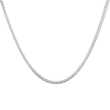 Silver Interlinked Woven Chain Necklace (60cm x 8mm) – Heavyweight Textured Silver Franco Wheat Chain for Men & Women