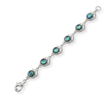 Natural Silver Fish Paua Abalone Shell Link Bracelet (19cm) – Ocean-Inspired Coastal Wristwear