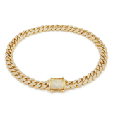 18K Gold Filled Iced-Out Cuban Link Chain Necklace (12mm x 45cm) – Pavé Diamond-Style Luxury Jewelry
