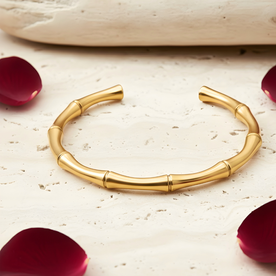 Elegant 18K Gold Filled  Cuff Bracelet – Adjustable &Timeless