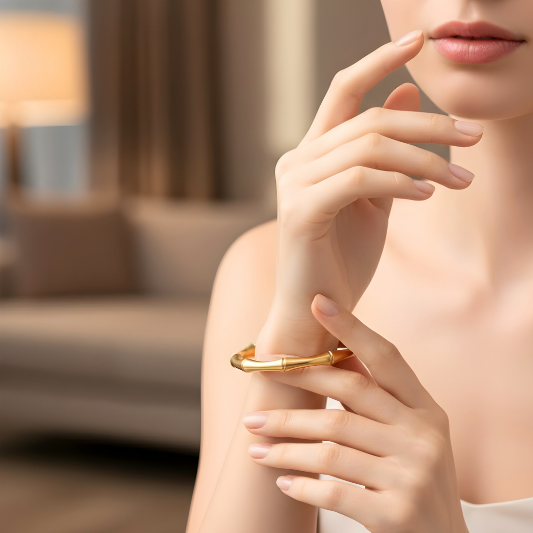 Elegant 18K Gold Filled  Cuff Bracelet – Adjustable &Timeless