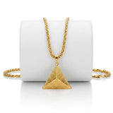 Pyramid Pendant Necklace – 58cm Franco Chain Geometric Statement Jewelry [Architectural Design]