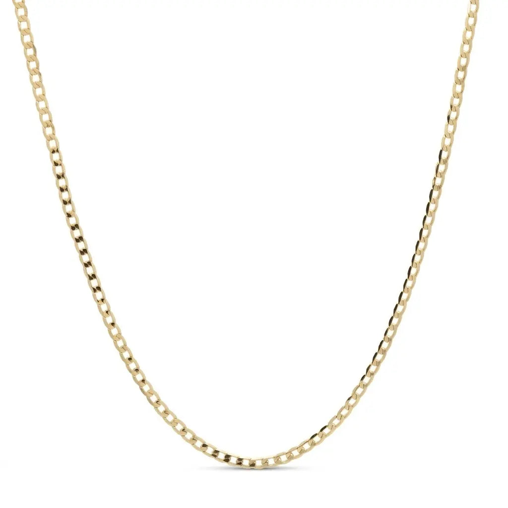 14K Gold Filled Flat Cuban Link Chain (60cm / 6mm) – Tarnish-Proof Bold Statement Necklace for Men & Women