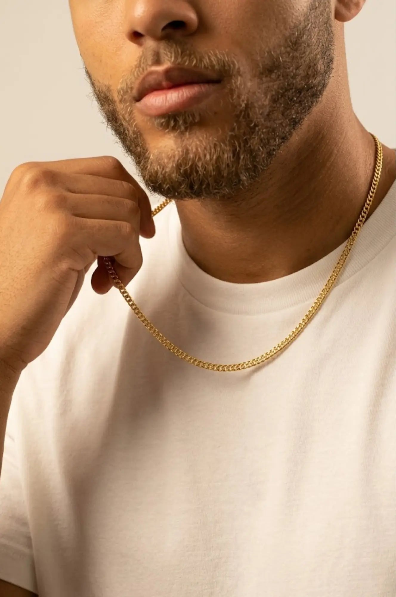 18K Gold Filled Curb Cuban Link Chain Necklace 50cm x 4mm