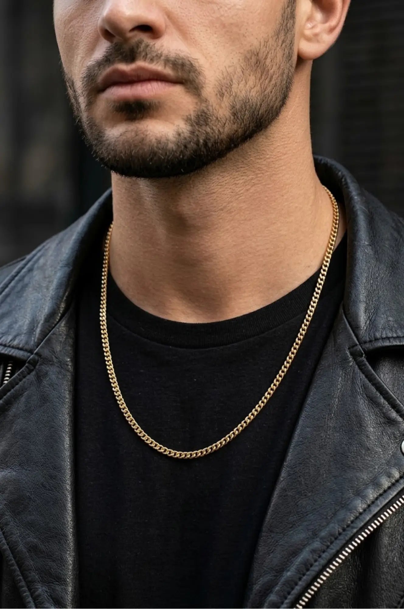 18K Gold Filled Curb Cuban Link Chain Necklace 50cm x 4mm