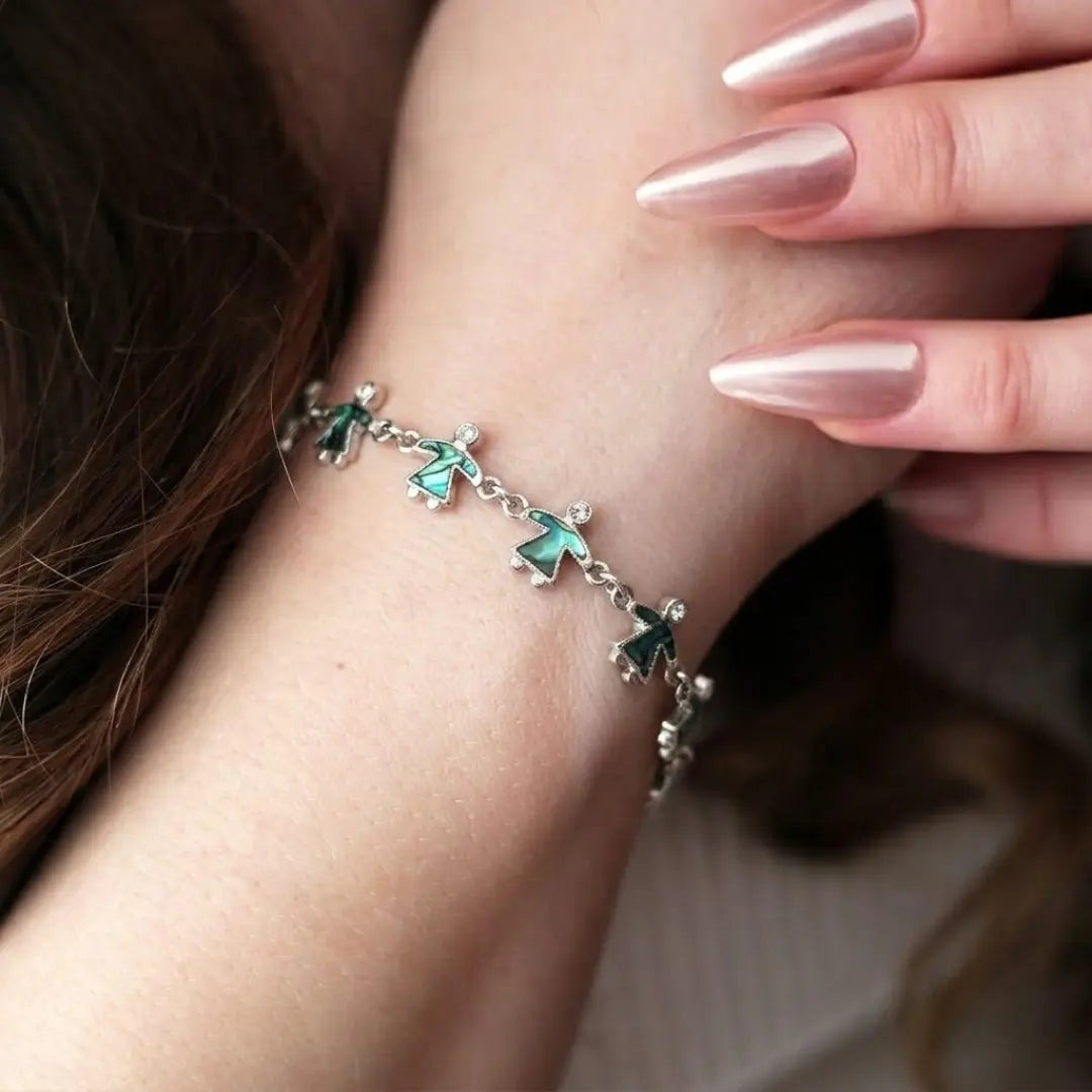 Silver Paua Shell Bracelet
