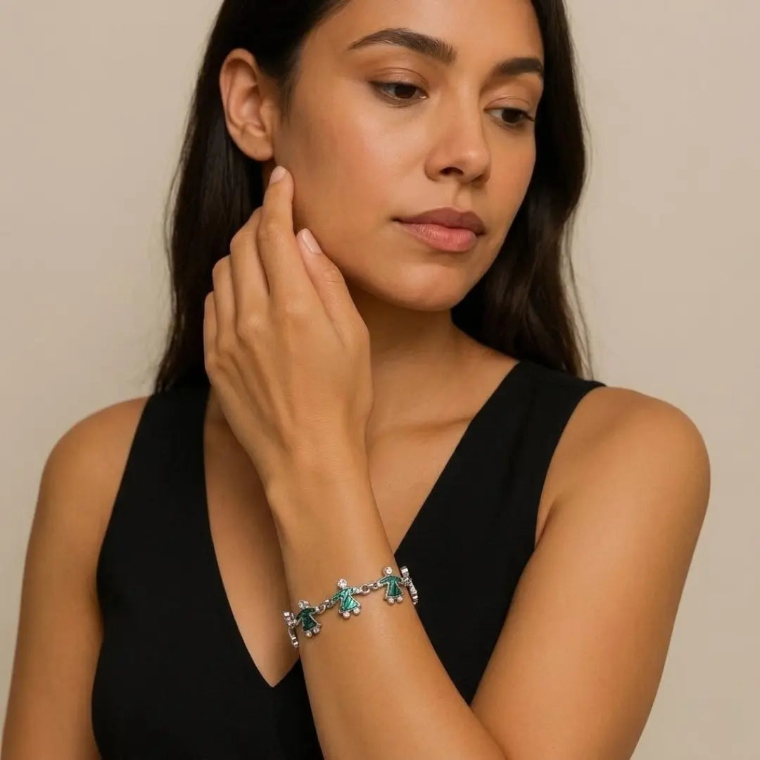 Silver Paua Shell Bracelet