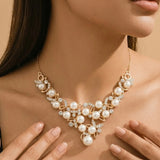 18K Gold Filled Pearl Fancy Set