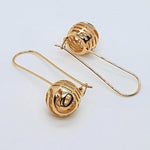 Load image into Gallery viewer, Gold Toned Non Fading Euro Ball Earrings
