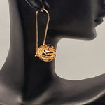 Load image into Gallery viewer, Gold Toned Non Fading Euro Ball Earrings
