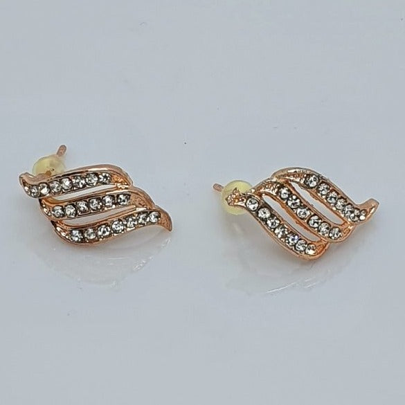 18K Rose Gold Filled Cubic Zirconia Studs