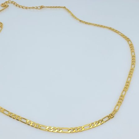 Gold Toned Figaro Chain 3mm