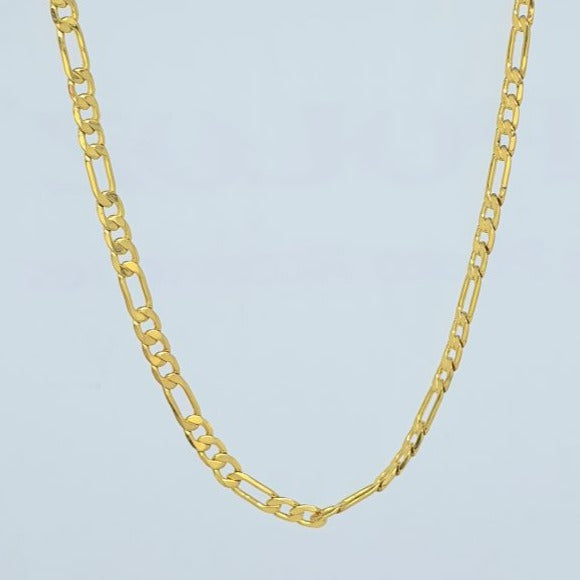 Gold Toned Figaro Chain 3mm