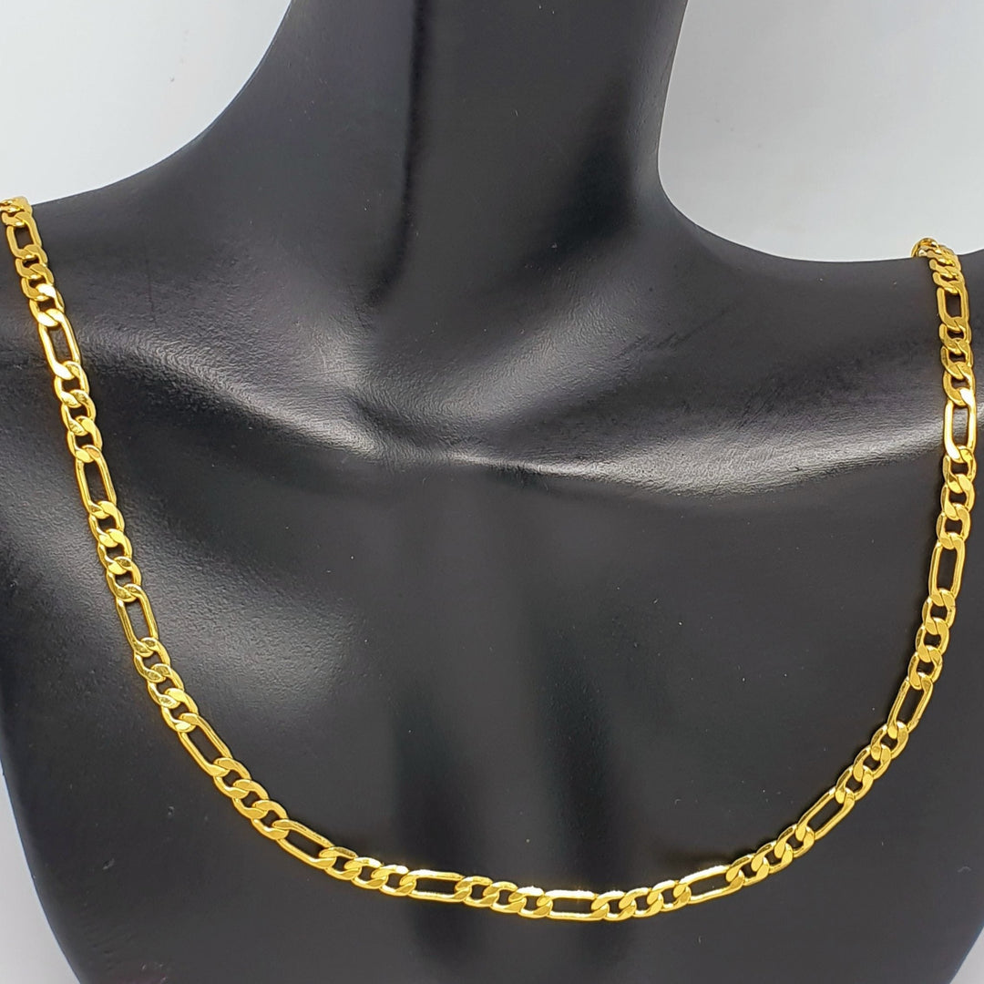 Gold Toned Figaro Chain 3mm