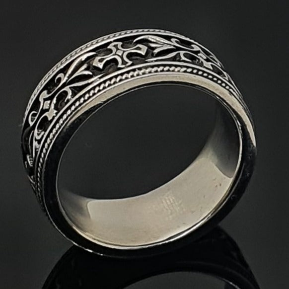 Gorgeous Stainless Steel Non Fading Black Viking Mens Stainless Steel Ring