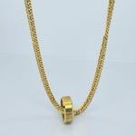 Load image into Gallery viewer, Gold Toned Cuban Link Chain with Ring Necklace
