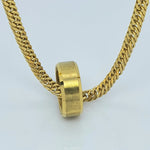 Load image into Gallery viewer, Gold Toned Cuban Link Chain with Ring Necklace
