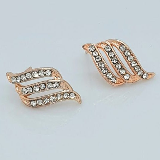 18K Rose Gold Filled Cubic Zirconia Studs