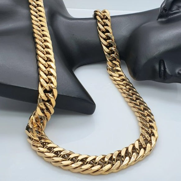 Gold Toned Miami Cubin Link Chain