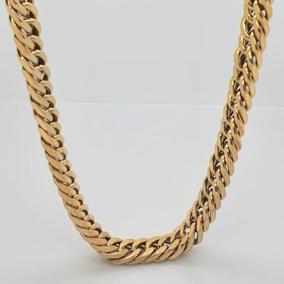 Gold Toned Miami Cubin Link Chain