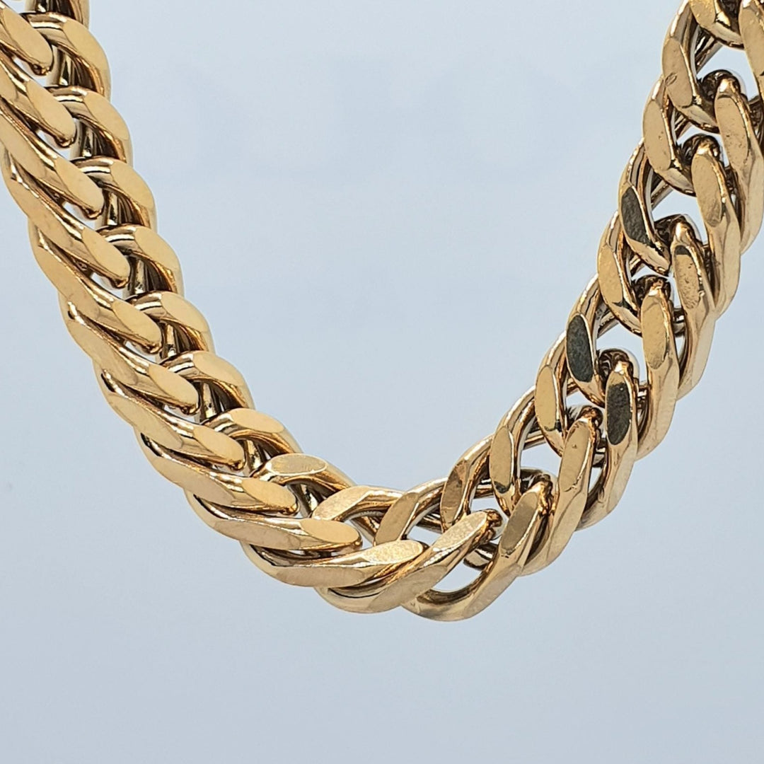 Gold Toned Miami Cubin Link Chain