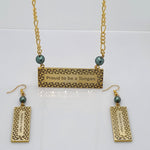 Load image into Gallery viewer, &quot;Proud To Be A Tongan&quot; Pendant Necklace With Earrings
