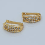 Load image into Gallery viewer, Trendy Reversible Huggee Earrings with Cubic Zircons
