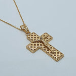 Load image into Gallery viewer, Gold Toned Jesus Crucifixion Pendant Necklace
