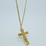 Load image into Gallery viewer, Gold Toned Jesus Crucifixion Pendant Necklace
