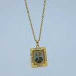 Load image into Gallery viewer, Gold Toned Holy Virgin Mary Pendant Necklace
