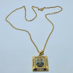 Load image into Gallery viewer, Gold Toned Holy Virgin Mary Pendant Necklace
