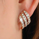 Load image into Gallery viewer, 18K Rose Gold Filled Cubic Zirconia Studs
