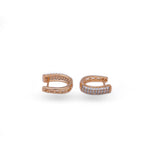 Load image into Gallery viewer, Gold Toned Reversible CZ Earrings
