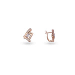 Load image into Gallery viewer, Gold Toned Geometrical Shape CZ  Earrings
